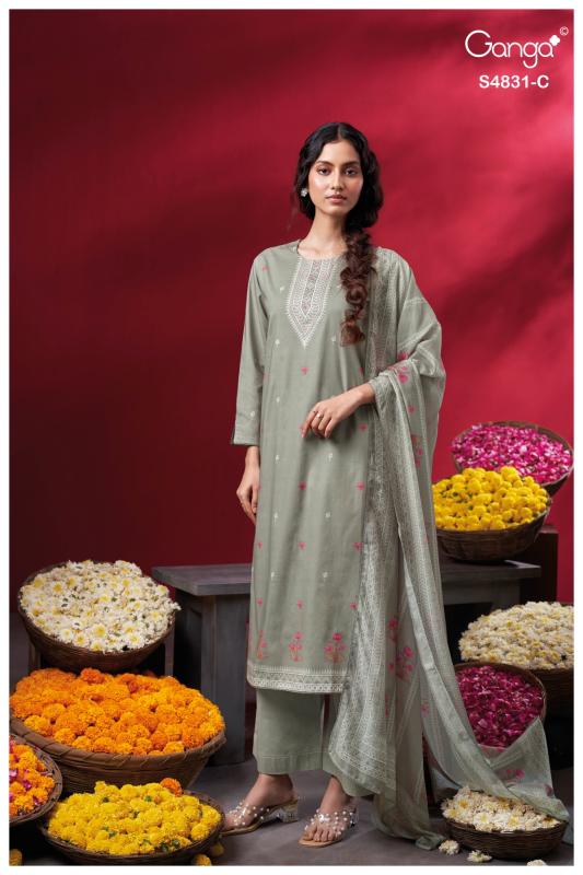 Ganga iramika 4831 wholesale dress material market in mumbai borivali